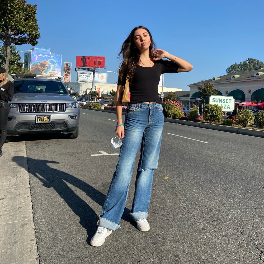 Zara 90’s Full Length Jeans in Fall Blue size US2